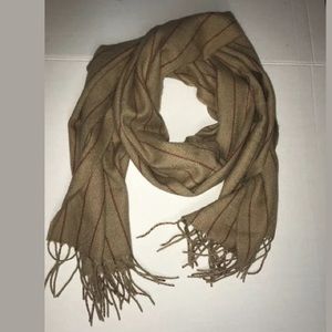 NWT Men’s J.Crew Fringed-Edge Brown Scarf